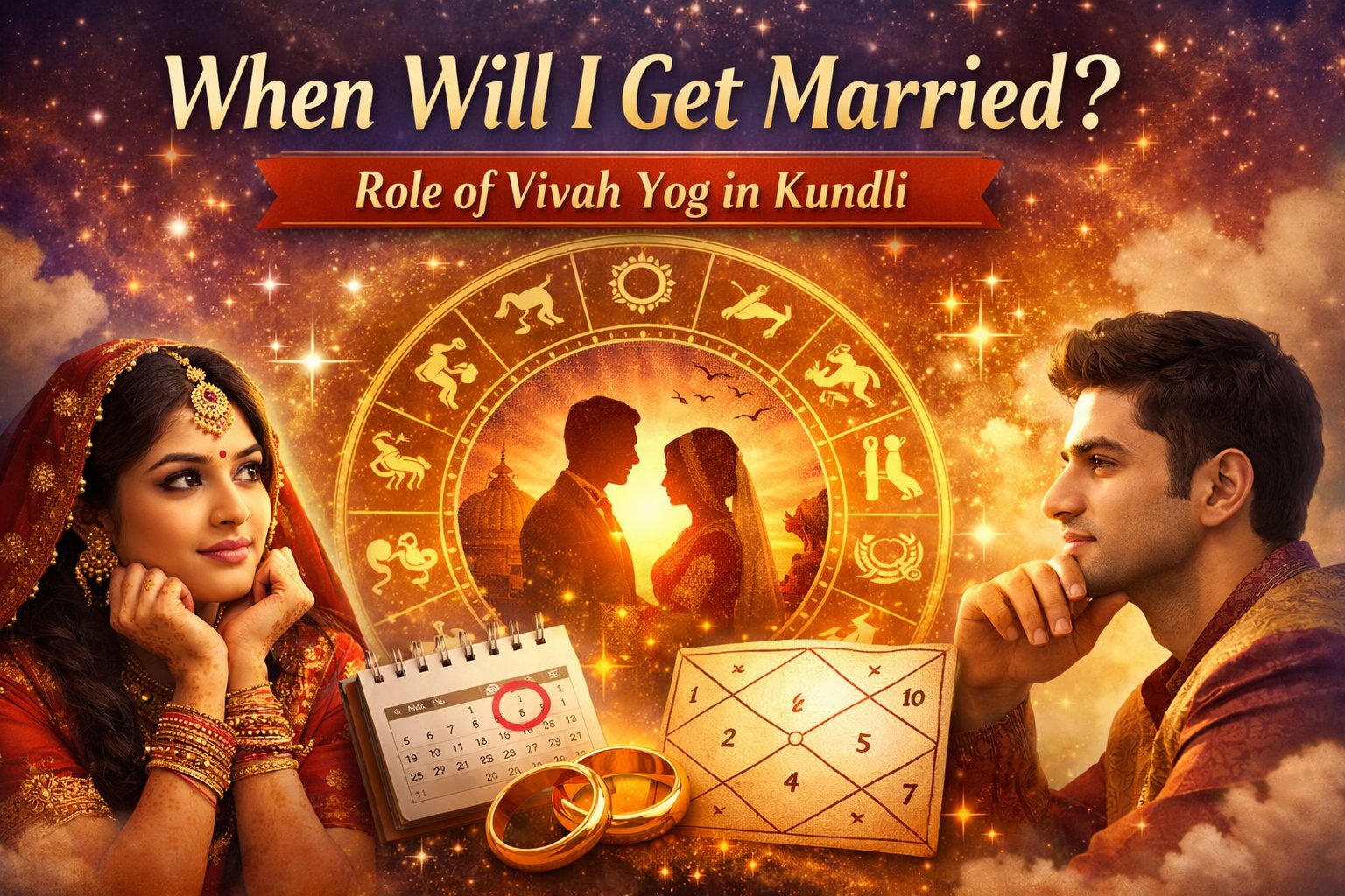 When will I get married astrology prediction showing Vivah Yog in Kundli and marriage timing